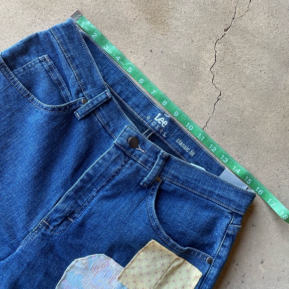 patchwork high rise upcycled jeans - Picture 9 of 16